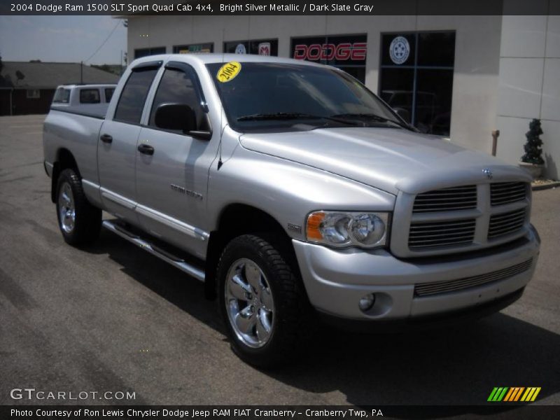 Bright Silver Metallic / Dark Slate Gray 2004 Dodge Ram 1500 SLT Sport Quad Cab 4x4