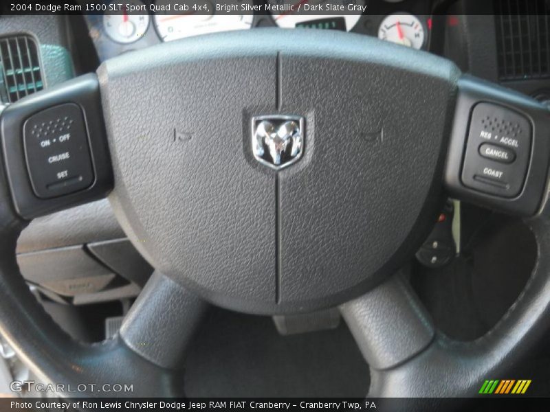 Bright Silver Metallic / Dark Slate Gray 2004 Dodge Ram 1500 SLT Sport Quad Cab 4x4