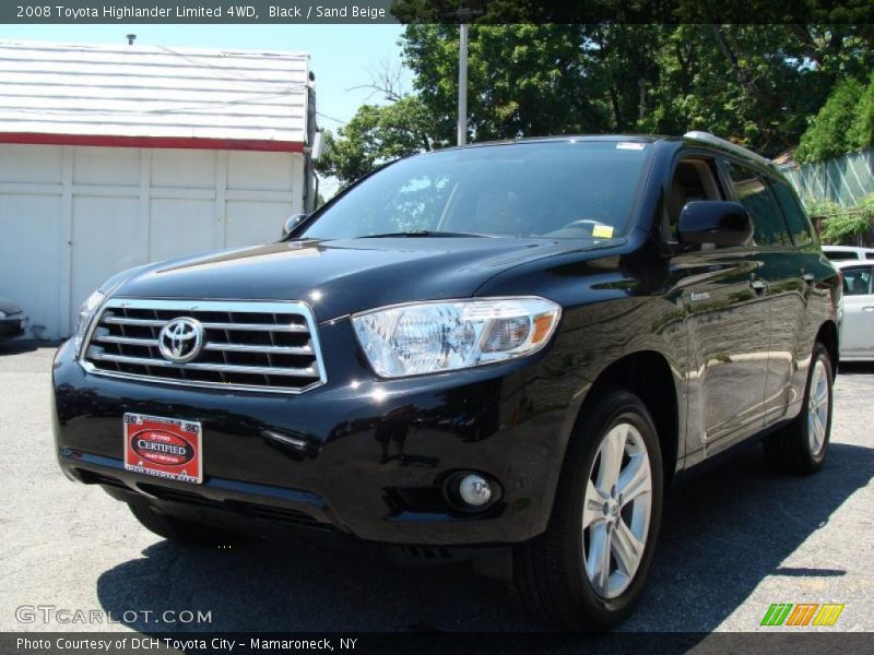 Black / Sand Beige 2008 Toyota Highlander Limited 4WD