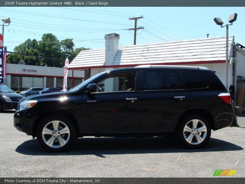 Black / Sand Beige 2008 Toyota Highlander Limited 4WD