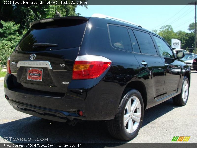 Black / Sand Beige 2008 Toyota Highlander Limited 4WD