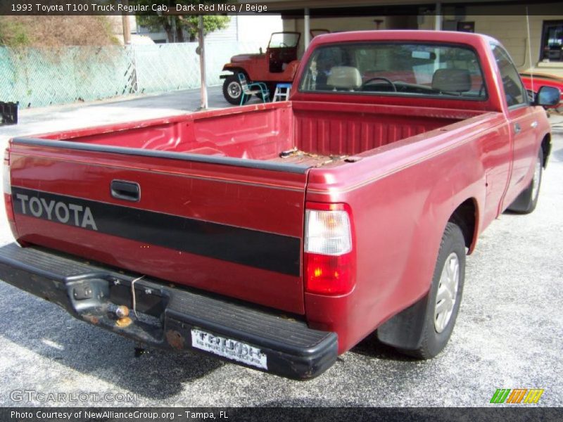 Dark Red Mica / Beige 1993 Toyota T100 Truck Regular Cab