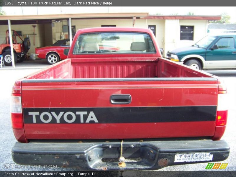 Dark Red Mica / Beige 1993 Toyota T100 Truck Regular Cab