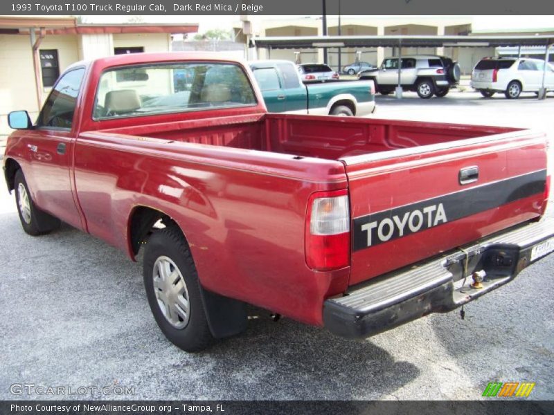 Dark Red Mica / Beige 1993 Toyota T100 Truck Regular Cab