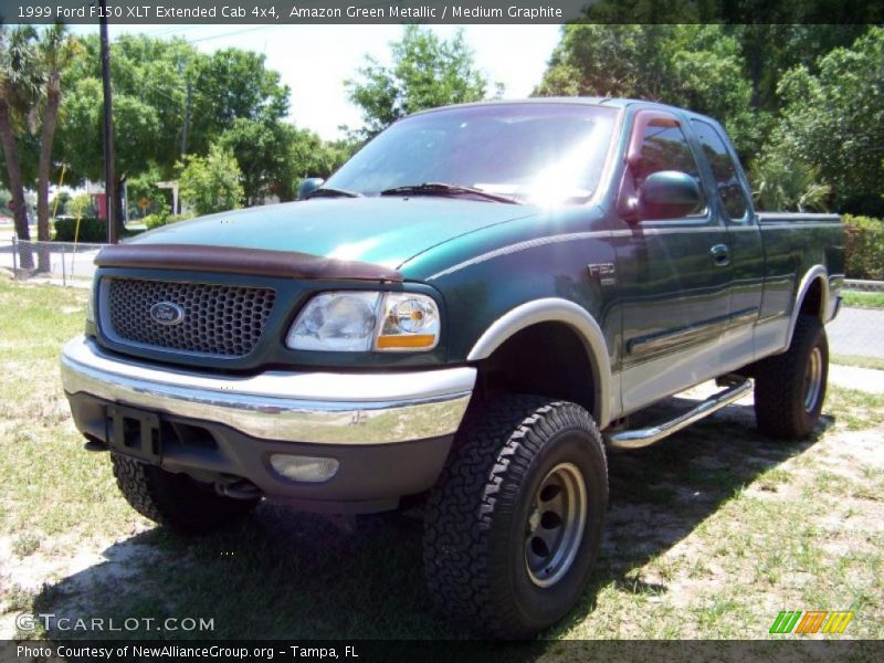 Amazon Green Metallic / Medium Graphite 1999 Ford F150 XLT Extended Cab 4x4