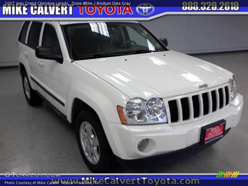 Stone White / Medium Slate Gray 2007 Jeep Grand Cherokee Laredo