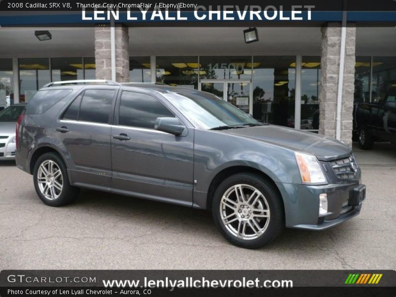 Thunder Gray ChromaFlair / Ebony/Ebony 2008 Cadillac SRX V8