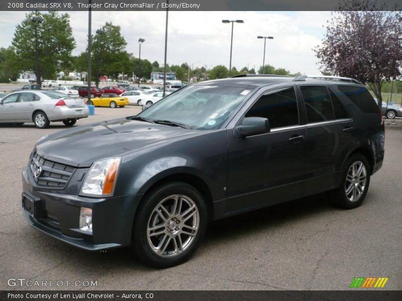 Thunder Gray ChromaFlair / Ebony/Ebony 2008 Cadillac SRX V8