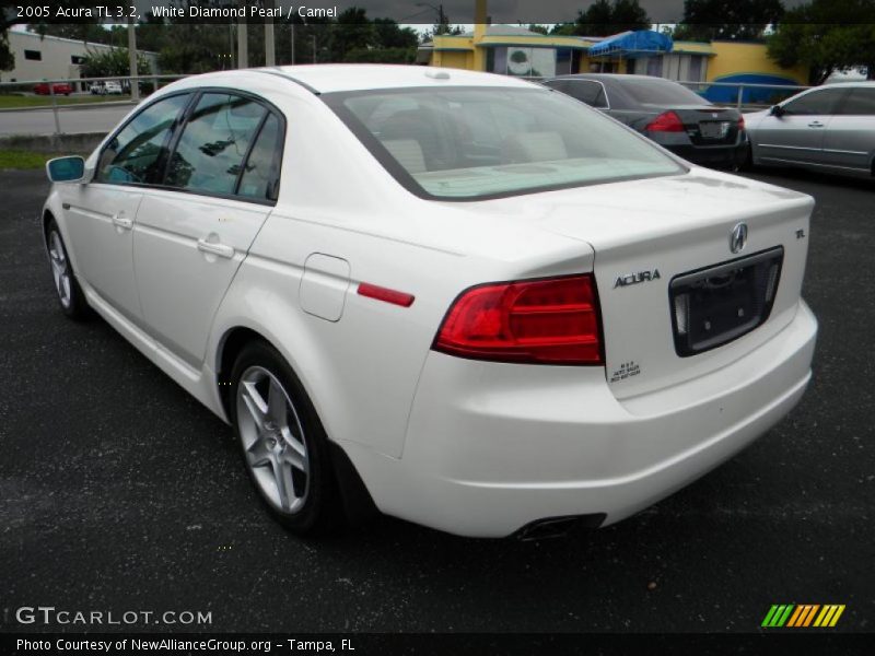White Diamond Pearl / Camel 2005 Acura TL 3.2