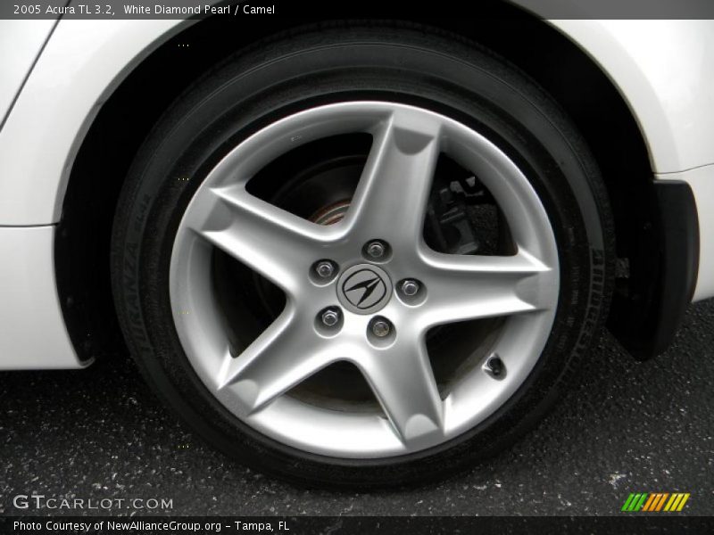 White Diamond Pearl / Camel 2005 Acura TL 3.2