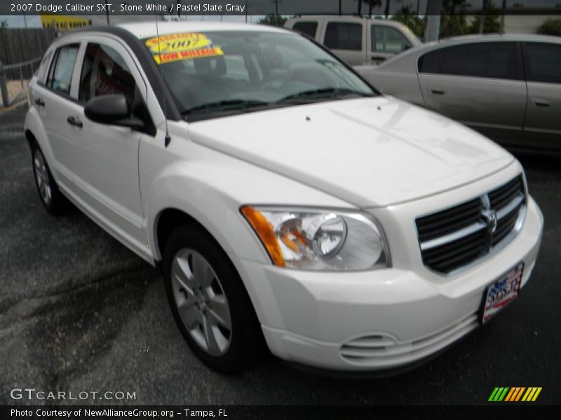 Stone White / Pastel Slate Gray 2007 Dodge Caliber SXT