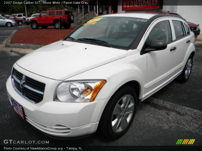 Stone White / Pastel Slate Gray 2007 Dodge Caliber SXT