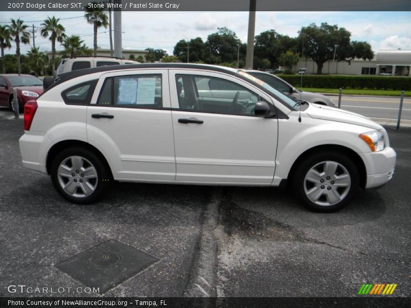 Stone White / Pastel Slate Gray 2007 Dodge Caliber SXT