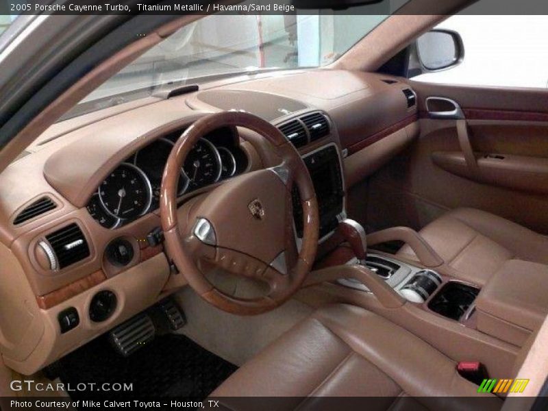 Titanium Metallic / Havanna/Sand Beige 2005 Porsche Cayenne Turbo