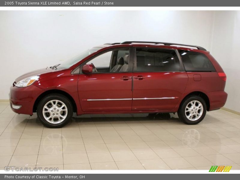 Salsa Red Pearl / Stone 2005 Toyota Sienna XLE Limited AWD