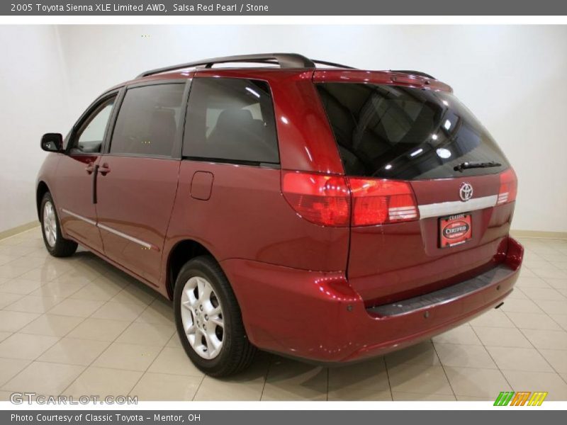 Salsa Red Pearl / Stone 2005 Toyota Sienna XLE Limited AWD