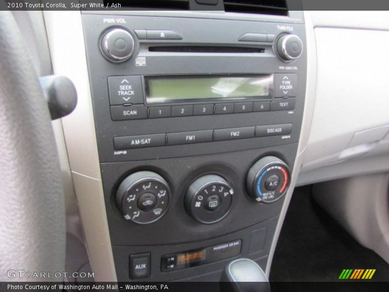 Super White / Ash 2010 Toyota Corolla