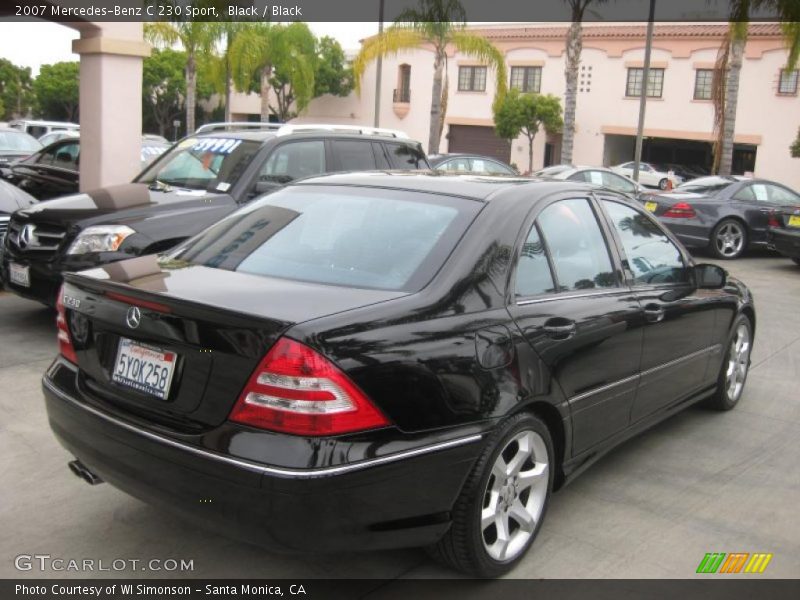 Black / Black 2007 Mercedes-Benz C 230 Sport