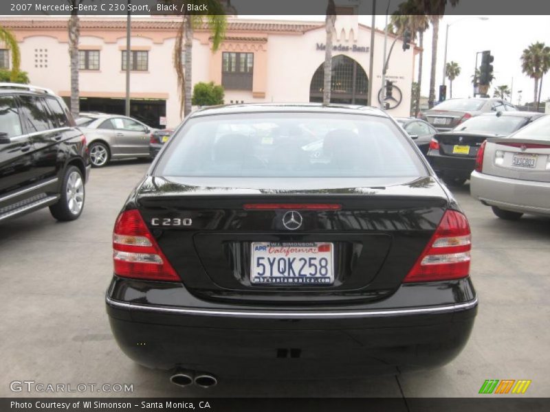 Black / Black 2007 Mercedes-Benz C 230 Sport