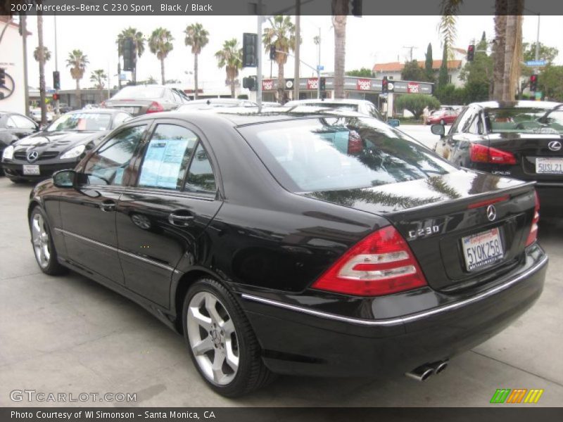 Black / Black 2007 Mercedes-Benz C 230 Sport