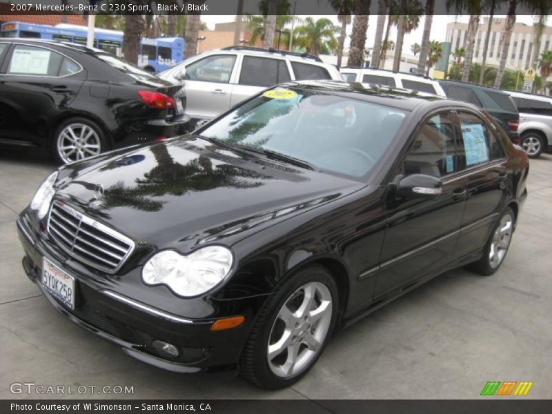 Black / Black 2007 Mercedes-Benz C 230 Sport