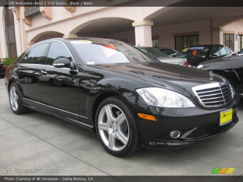 Black / Black 2008 Mercedes-Benz S 550 Sedan