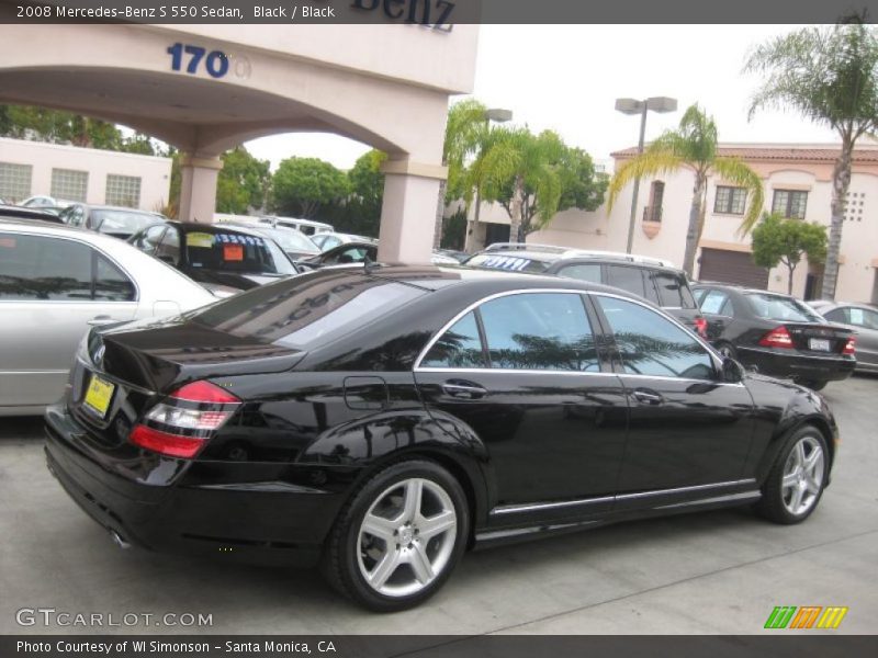 Black / Black 2008 Mercedes-Benz S 550 Sedan
