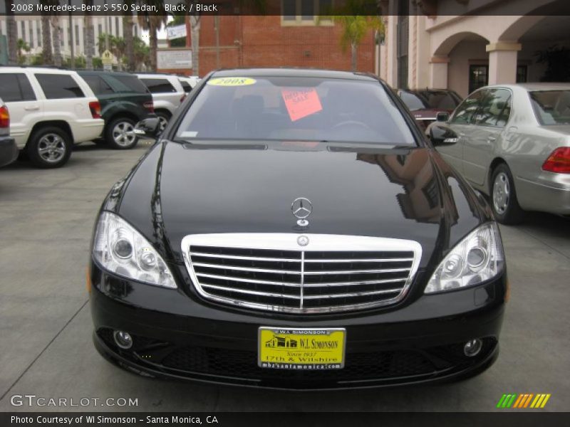 Black / Black 2008 Mercedes-Benz S 550 Sedan