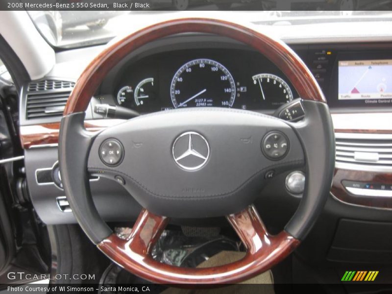 Black / Black 2008 Mercedes-Benz S 550 Sedan