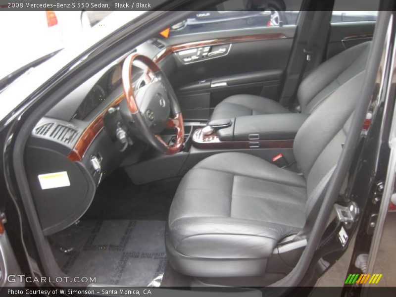 Black / Black 2008 Mercedes-Benz S 550 Sedan