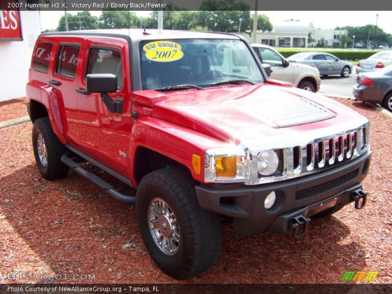 Victory Red / Ebony Black/Pewter 2007 Hummer H3 X