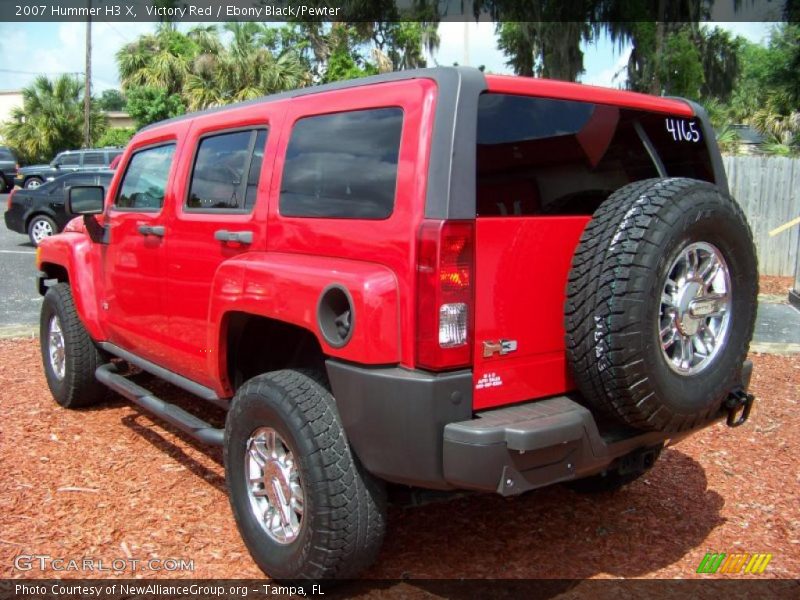 Victory Red / Ebony Black/Pewter 2007 Hummer H3 X