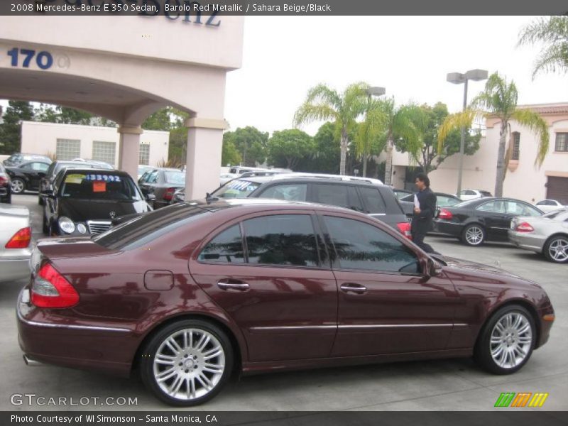 Barolo Red Metallic / Sahara Beige/Black 2008 Mercedes-Benz E 350 Sedan
