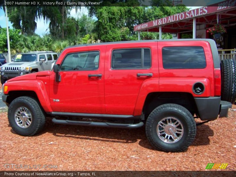 Victory Red / Ebony Black/Pewter 2007 Hummer H3 X