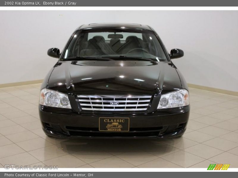 Ebony Black / Gray 2002 Kia Optima LX