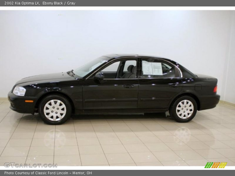 Ebony Black / Gray 2002 Kia Optima LX
