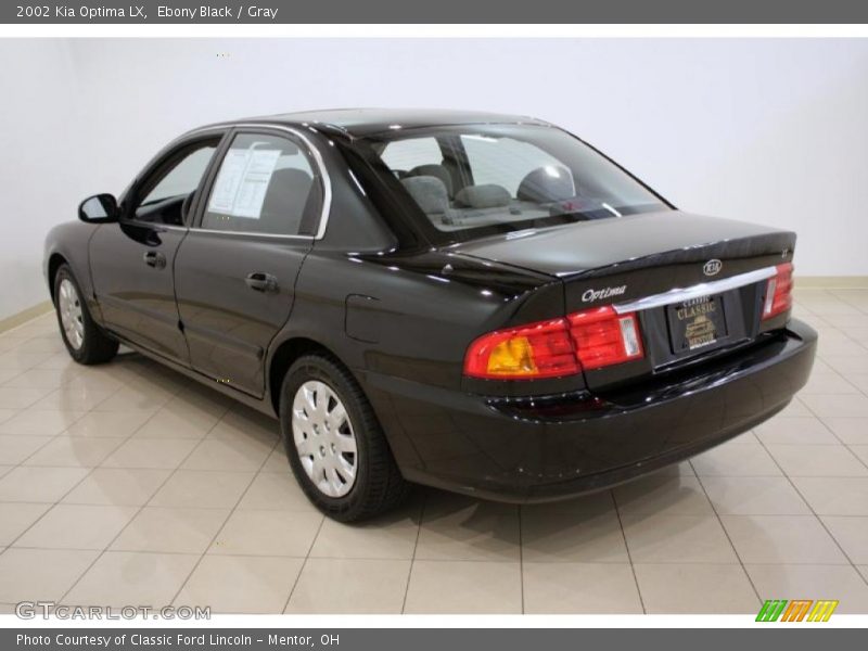 Ebony Black / Gray 2002 Kia Optima LX