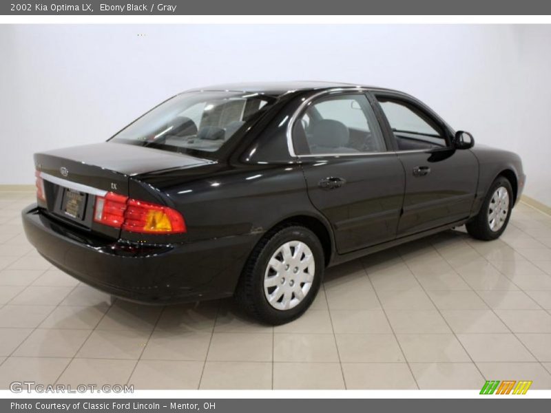 Ebony Black / Gray 2002 Kia Optima LX