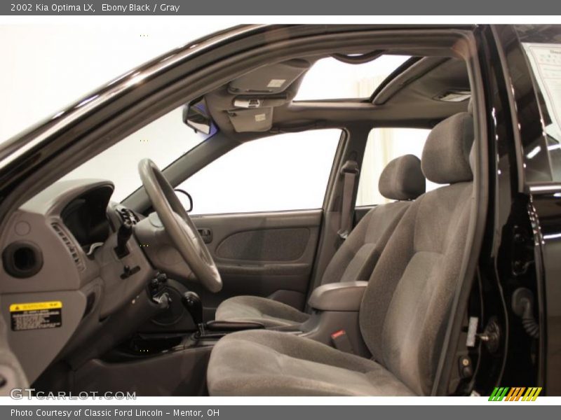 Ebony Black / Gray 2002 Kia Optima LX