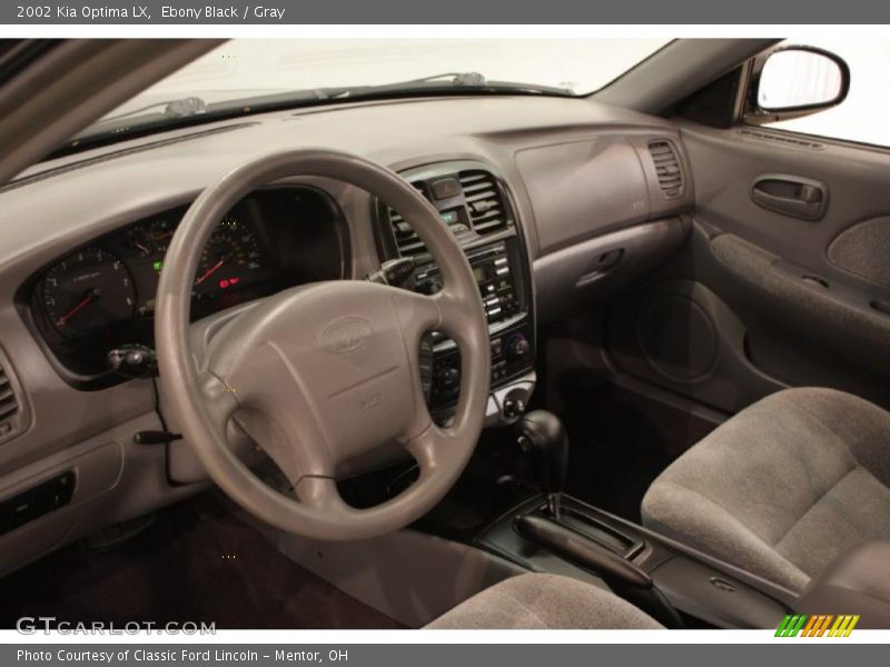Ebony Black / Gray 2002 Kia Optima LX