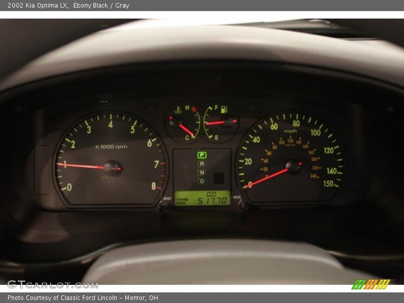 Ebony Black / Gray 2002 Kia Optima LX