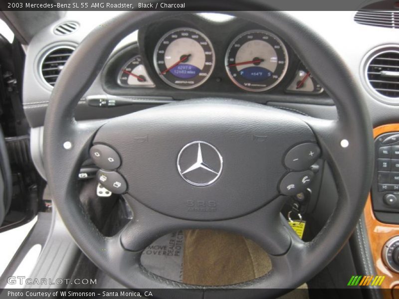 Black / Charcoal 2003 Mercedes-Benz SL 55 AMG Roadster