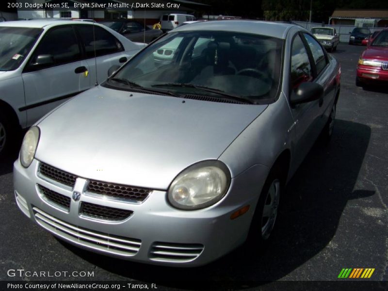 Bright Silver Metallic / Dark Slate Gray 2003 Dodge Neon SE