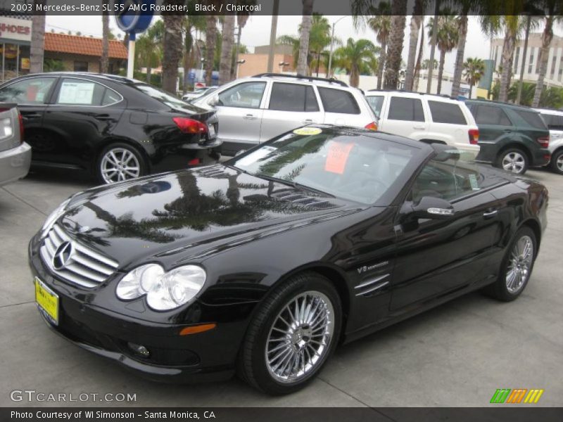 Black / Charcoal 2003 Mercedes-Benz SL 55 AMG Roadster