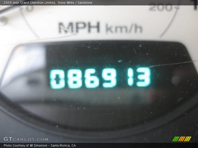 Stone White / Sandstone 2004 Jeep Grand Cherokee Limited