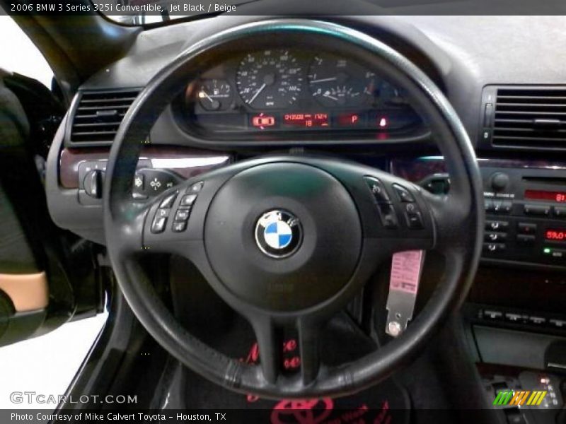 Jet Black / Beige 2006 BMW 3 Series 325i Convertible
