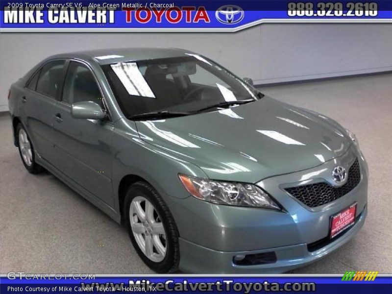 Aloe Green Metallic / Charcoal 2009 Toyota Camry SE V6