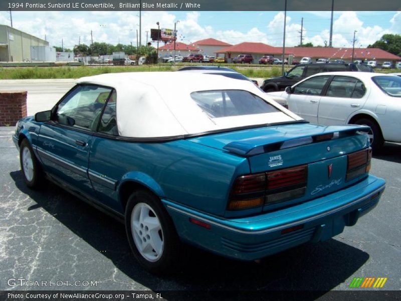 Brilliant Blue Metallic / White 1994 Pontiac Sunbird LE Convertible