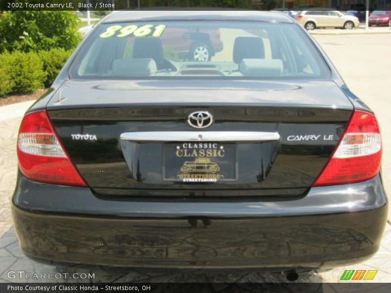 Black / Stone 2002 Toyota Camry LE