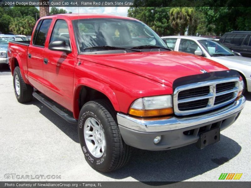 Flame Red / Dark Slate Gray 2004 Dodge Dakota SLT Quad Cab 4x4